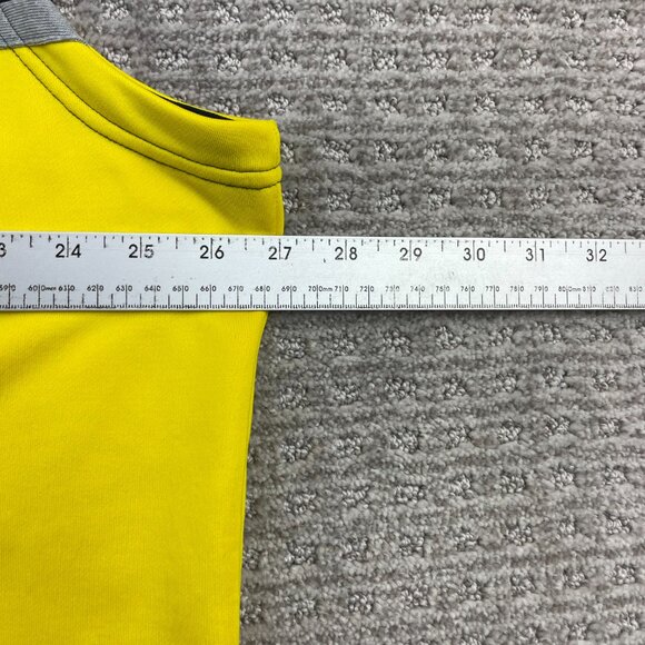 Adidas Basketball Sleeveless Hoodie Men 2XL Yellow Navy Blue Hooded Baller Hoops - Picture 7 of 8